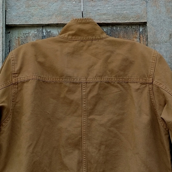 American eagle cropped tan denim jacket large - Picture 5 of 9